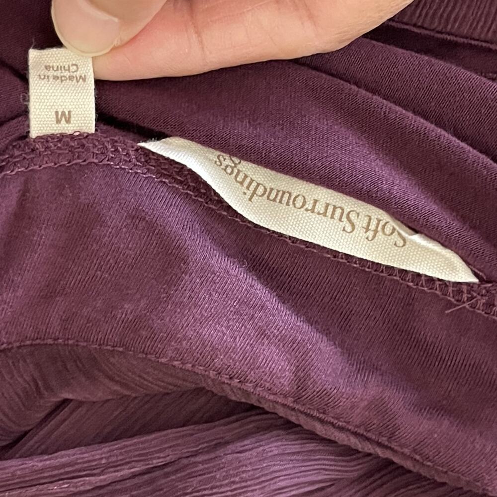 Soft Surroundings Isabetta Dress Womens Medium Purple Silk Stretch Maxi Flowy - Picture 13 of 14